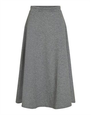 ViReflect HW Wide Midi Nederdel - Medium Grey Melange 